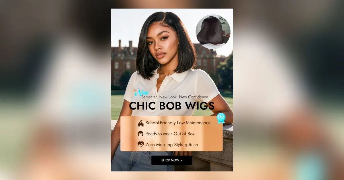 Ashimary Hair bob wig on a model — Ashimary glueless and lace wigs guide